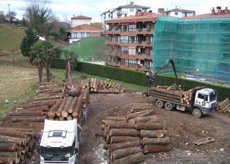 Almacén de troncos en Oiartzun