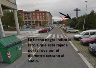 Otra farola peligrosa entre la C/Extremadura 13 y la C/Castilla 18