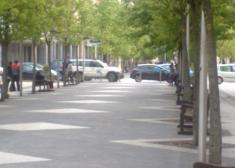 Acceso a calle peatonal atiborrada de coches