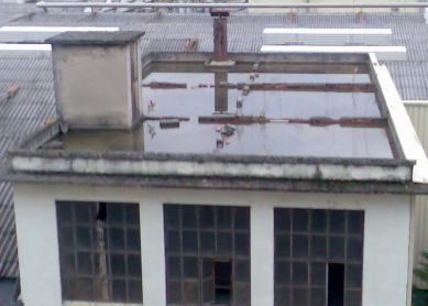 Agua estancada en la FABRICA DE MICHELIN en Lasarte-Oria