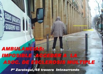AMBULANCIAS NO PUEDEN ACCEDER A LA ASOC. DE ESCLEROSIS MÚLTIPLE