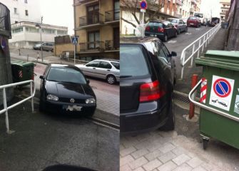 Aparcamos donde queremos día sí y día no. Cruce Munibe con Aizkorri