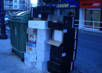 Basura en la calle Zubieta