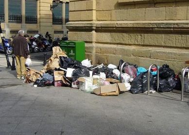 Basuras en la Parte Vieja