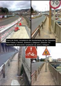 Bidegorri y ampliación de acera entre Pasaia y Herrera (N-1)