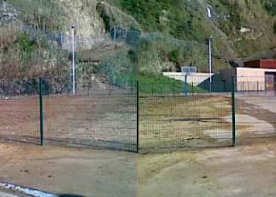 Cancha de Sagüés llena de barro