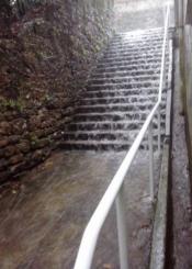 Catarata en calle donostiarra