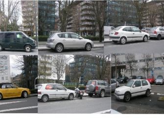 "Concesionario" ocupando la vía pública