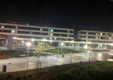 Contaminación lumínica plaza HIRU DAMATXO