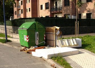 Contenedores en el Paseo Arramendi