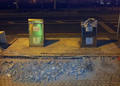 Contenedores soterrados en Altza precintados