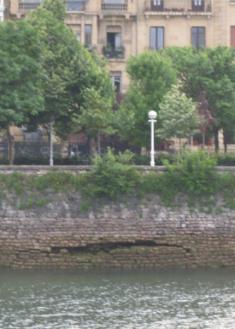 El muro del rio tiene dos grietas