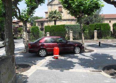 El parque como parking.