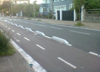 El protector del Bidegorri de la Calzada Vieja de Ategorrieta