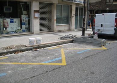 En obras y de puente