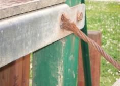 Estado del Parque infantil en Orio playa
