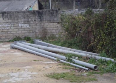 Farolas horizontales en Loiola