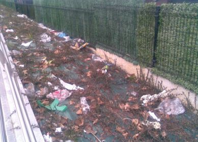 Jardines de la nueva plaza Arrobieta en Altza.