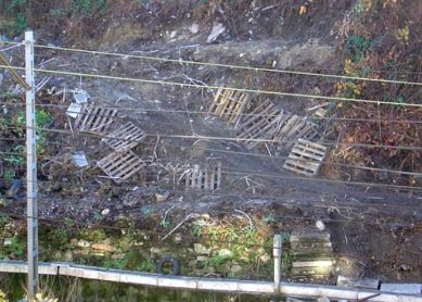 Los escombros de la obra