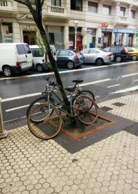 Los nuevos aparcabicis de Donosti