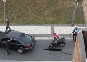 Otro accidente en la salida de Plaza Larrerdi