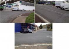 Paso de cebra camino en Carrefour