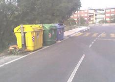 Peligro para bajar la basura