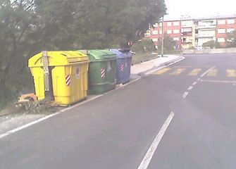 Peligro para bajar la basura