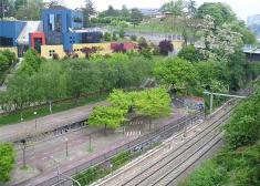 Personas durmiendo en un parque