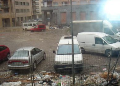 Plaza Giuseppe Verdi abandonada