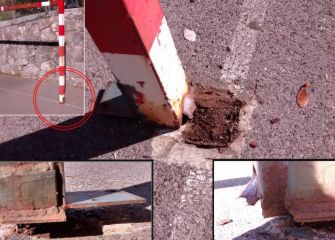 Portería en mal estado