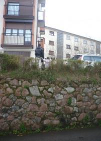 precipicio en calle Gaztelu