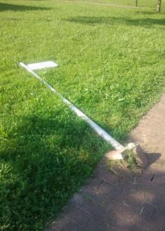 Señal caida en el Paseo Miranda