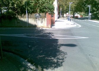 Sin paso de cebra en el Paseo de Heriz