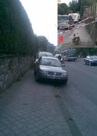 sin sitio para los peatones