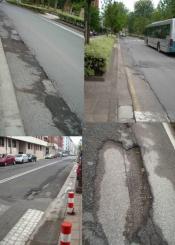 Vías principales en muy mal estado