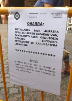 Zarautz: El centro se blinda para el reparto y el comercio se muere