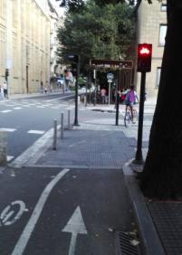 Carril de bici conflictivo