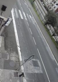 Acera y carretera en Herrera