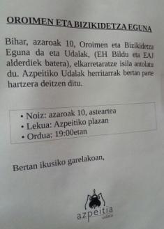 Folletos informativos solo en Euskera.