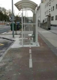 Idónea ubicación de la nueva marquesina en la recta de Koipe.