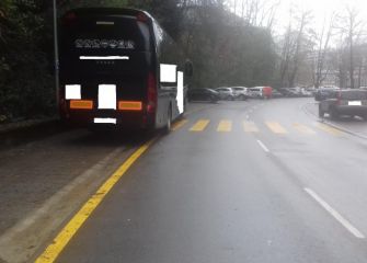 bus en paso de cebra