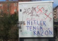 Pintadas fascistas en Txomin