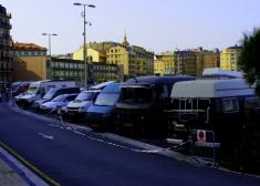 Parking para campistas en Sagüés