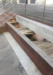Degradación en la plaza Soldados 
