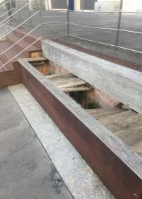 Degradación en la plaza Soldados 