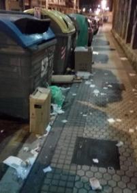 Basura por la calle