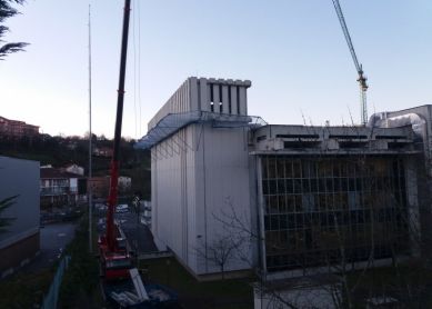 Trabajo en altura, sobre red anticaída