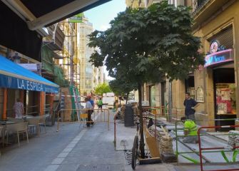 Calle San Marcial en agosto