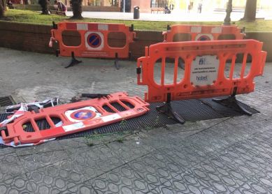 Plaza del Sauce: abandono total